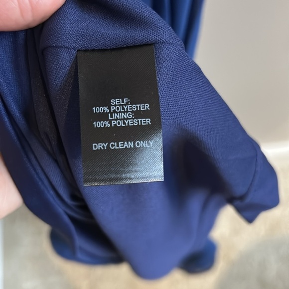 Lulus Navy Mythical Kind of Love Maxi Chiffon Dress NWT Size XL - Picture 10 of 12